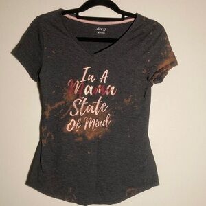 BCG Women's Gray and Orange Graphic Tee